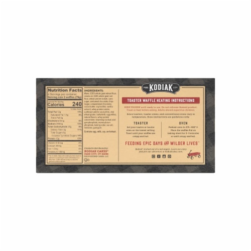 Kodiak Protein-Packed Chocolate Chip Frozen Power Waffles® with 12g Protein Perspective: bottom
