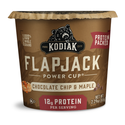 Kodiak Protein-Packed Chocolate Chip and Maple Pancake Power Cup with 12g Protein Perspective: bottom