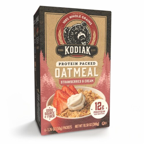 Kodiak Cakes® Protein Packed Strawberries & Cream Oatmeal Perspective: bottom