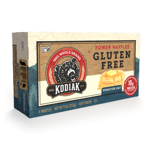 Kodiak® Protein-Packed Gluten-Free Frontier Oat Frozen Power Waffles® Perspective: bottom