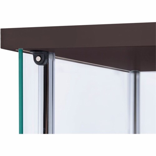 Bowery hill shelf glass store curio cabinet