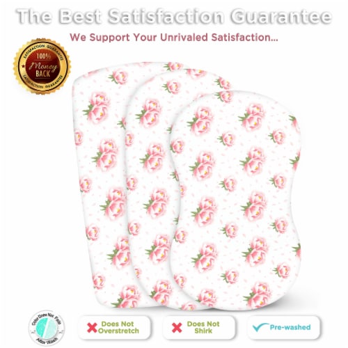 Bublo Baby Bassinet Sheet, Rectangle Bassinet Mattress for Boy Girl, 100% Cotton, One Size Perspective: bottom