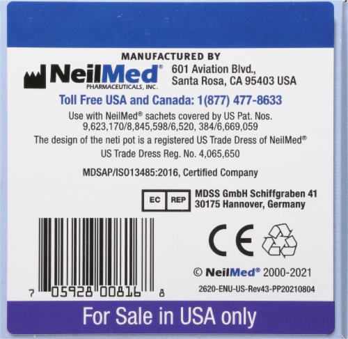 NeilMed Nasaflo Neti-Pot Nasal Wash System Perspective: bottom
