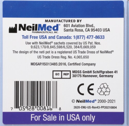 NeilMed Nasaflo Neti-Pot Nasal Wash System Perspective: bottom