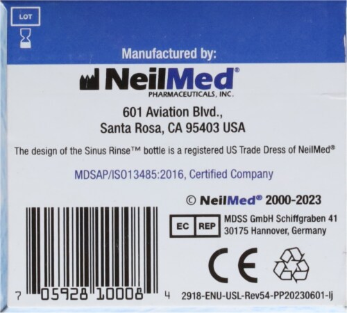 NeilMed Sinuflo Ready Rinse Perspective: bottom