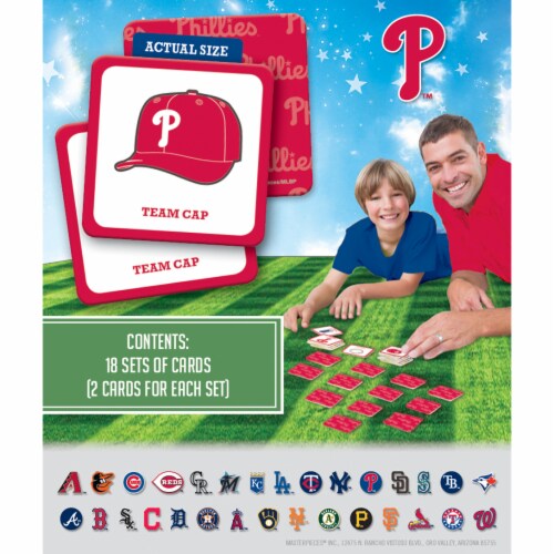 MasterPieces Officially Licensed MLB Philadelphia Phillies Matching Game for Kids and Perspective: bottom