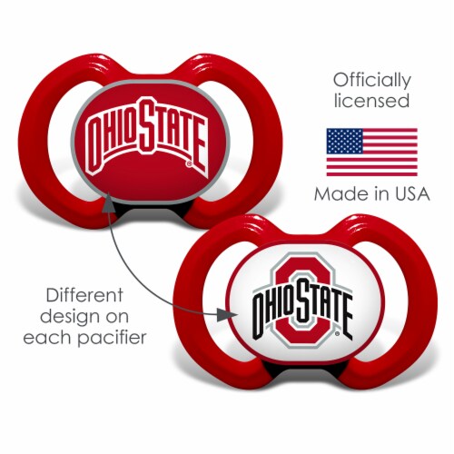 MasterPieces NCAA Ohio State® Buckeyes Baby Fanatic™ Pacifiers Perspective: bottom