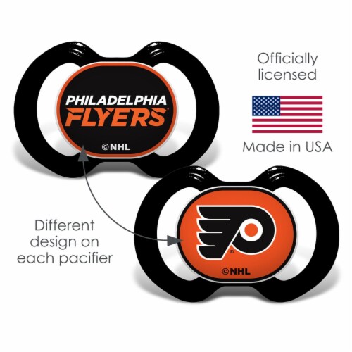 Philadelphia Flyers 2-Pack Pacifier Perspective: bottom