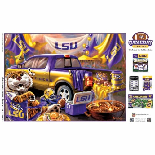 Masterpieces Lsu Tigers 1000 Piece Jigsaw Puzzle 19.25In X 26.75In Eco-Friendly Chipboard Perspective: bottom