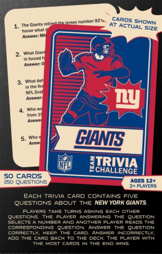New York Giants Trivia Game Perspective: bottom
