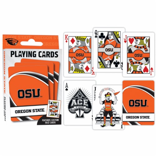 Masterpieces Oregon State Beavers Playing Cards 54 Card Deck Ncaa Officially Licensed Perspective: bottom