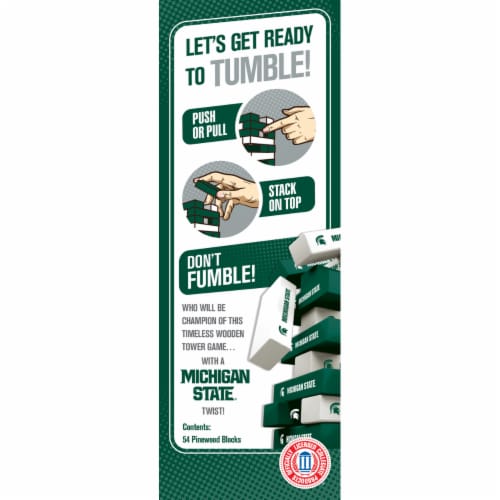 MasterPieces Michigan State® Spartans Tumble Tower Game Perspective: bottom