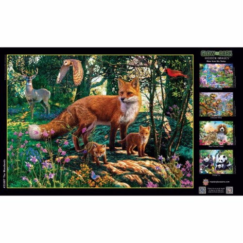 MasterPieces® The Woodlands Glow in The Dark Puzzle Perspective: bottom
