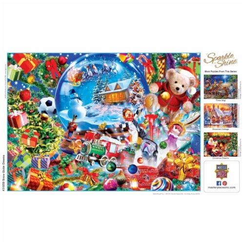 Snow Globe Dreams 500 Piece Glitter Jigsaw Puzzle Perspective: bottom