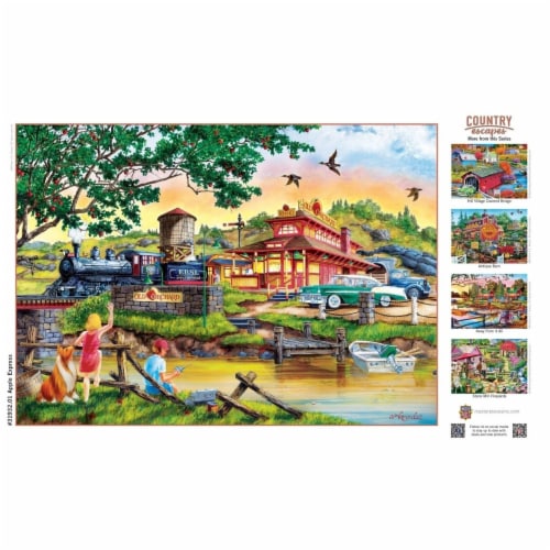 Masterpieces Country Escapes Apple Express 500 Piece Puzzle 21X15 Recycled Material Perspective: bottom