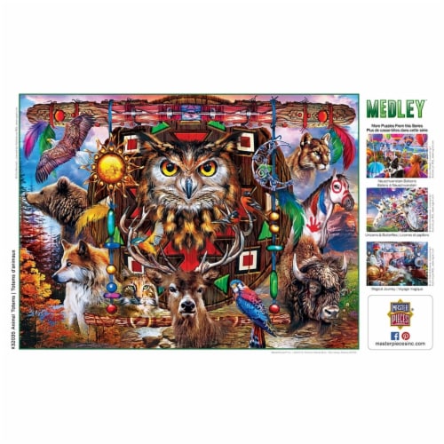 MasterPieces® Medley Animal Totems EZ Grip Large Jigsaw Puzzle Perspective: bottom