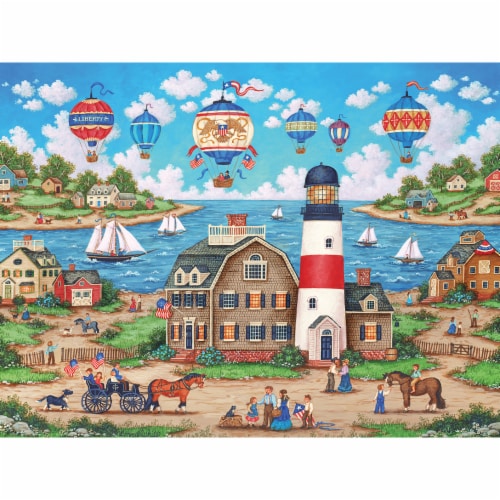 MasterPieces® Heartland™ Collection Balloons Over the Bay Puzzle Perspective: bottom