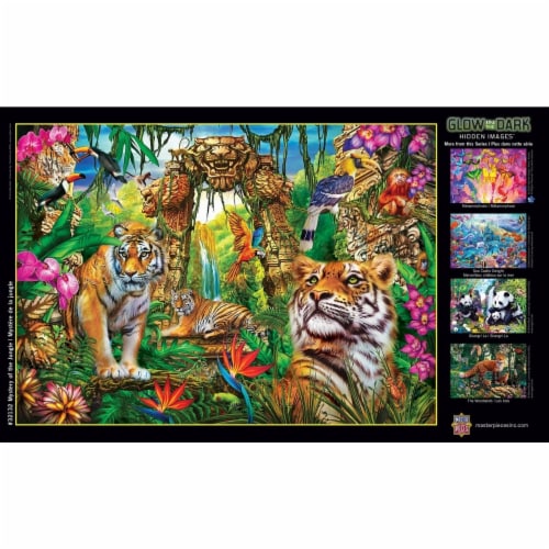 MasterPieces® Glow in the Dark Hidden Images™ Mystery of the Jungle Jigsaw Puzzle Perspective: bottom