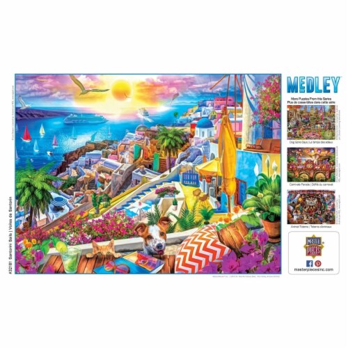 MasterPieces® Medley™ Santorini Sails EZ Grip Jigsaw Puzzle Perspective: bottom
