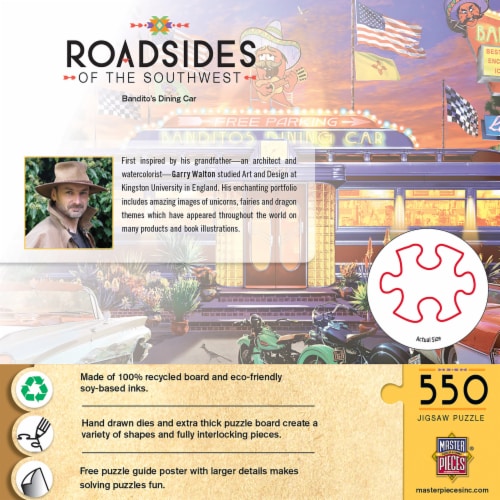 MasterPieces® Bandito's Dining Car Roadsides of the Southwest Jigsaw Puzzle Perspective: bottom