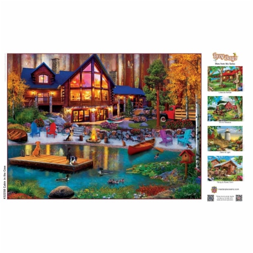 MasterPieces 750 Piece Jigsaw Puzzle - Cabin in The Cove - 18 x24 Perspective: bottom