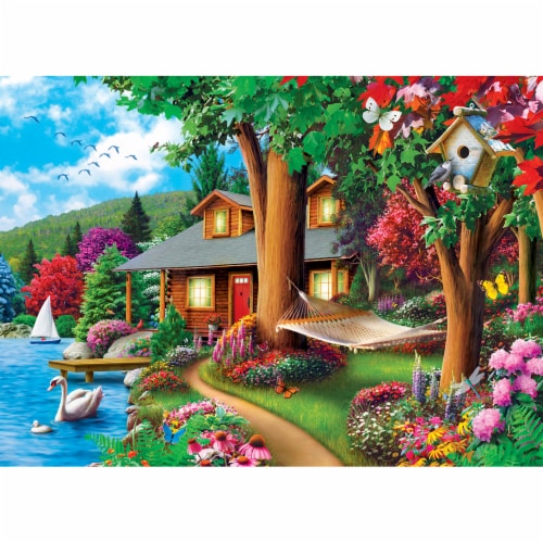 Master Pieces Around the Lake Jigsaw Puzzle Perspective: bottom