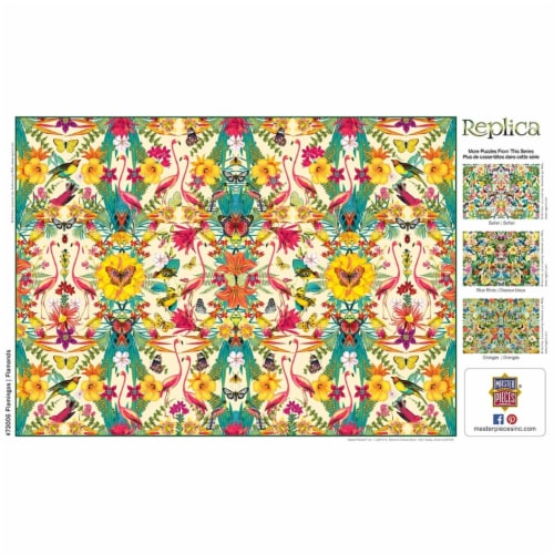 Masterpieces Replica - Flamingos 1000 Piece Jigsaw Puzzle Perspective: bottom
