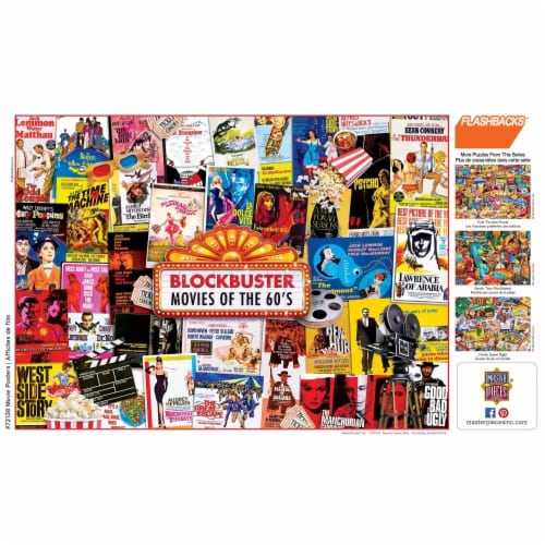 MasterPieces® Flashbacks™ Blockbuster Movies of the 60's Jigsaw Puzzle Perspective: bottom