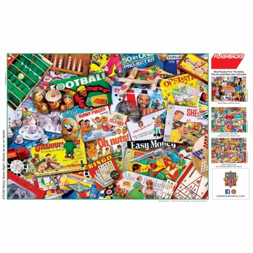 MasterPieces® Flashbacks™ Family Game Night Jigsaw Puzzle Perspective: bottom