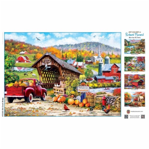 Masterpieces Art Gallery - Old Creek Bridge 1000 Piece Jigsaw Puzzle Perspective: bottom