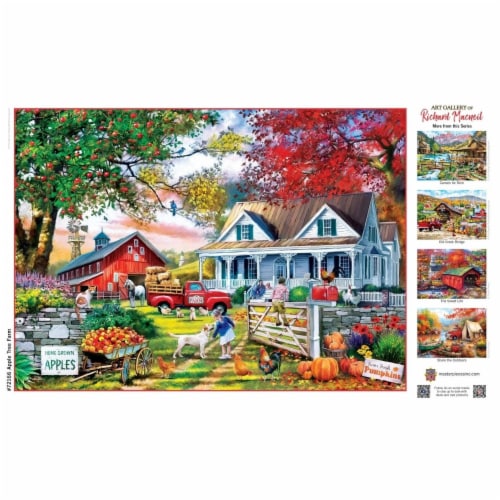 MasterPieces 1000 Piece Jigsaw Puzzle For Adults, Family, Or Kids - Apple Tree Farm - Perspective: bottom