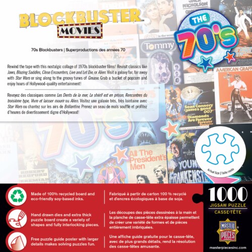 MasterPieces® Blockbuster Movies™ The 70's Jigsaw Puzzle Perspective: bottom