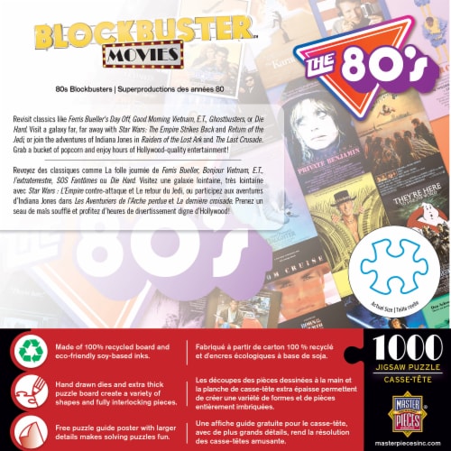 MasterPieces® Blockbuster Movies™ The 80's Jigsaw Puzzle Perspective: bottom