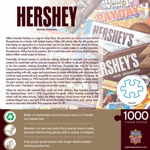 Masterpieces Hershey's Explosion - 1000 Piece Jigsaw Puzzle Perspective: bottom