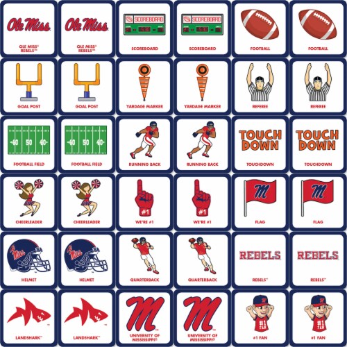 MasterPieces® NCAA Mississippi Matching Game Perspective: bottom