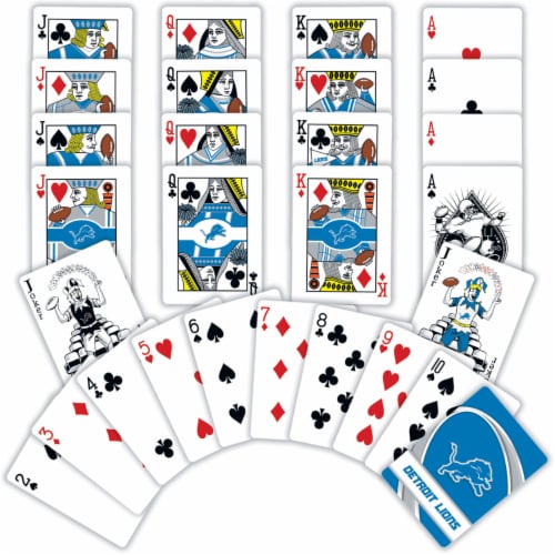 MastePieces® Detroit Lions Playing Cards Perspective: bottom