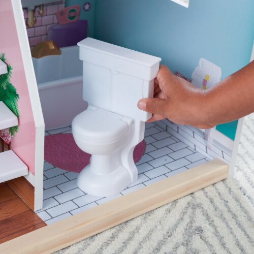 KidKraft Zoey Magic Lights & Sounds Dollhouse with EZ Kraft Assembly™ Perspective: bottom