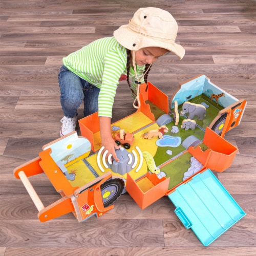 KidKraft Safari 2 In 1 Ride and Play with EZ Kraft 9 Piece Assembly, Kids 3 to 5 Perspective: bottom