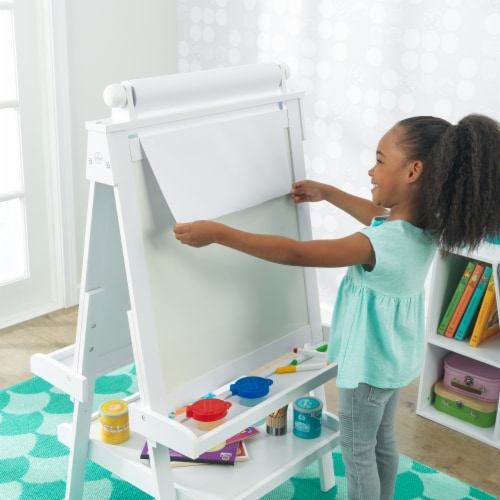 KidKraft Deluxe Wooden Easel - White Perspective: bottom