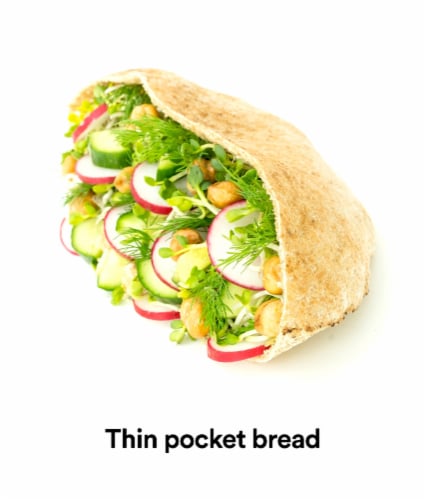 Atoria's Family Bakery Pita with Whole Grain Flatbread 8-Packs of 6 Flatbread (48 Flatbread) Perspective: bottom