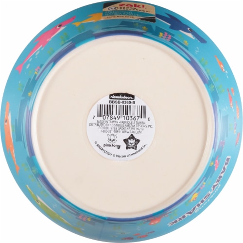 Zak! Designs Baby Shark Melamine Bowl - Blue Perspective: bottom