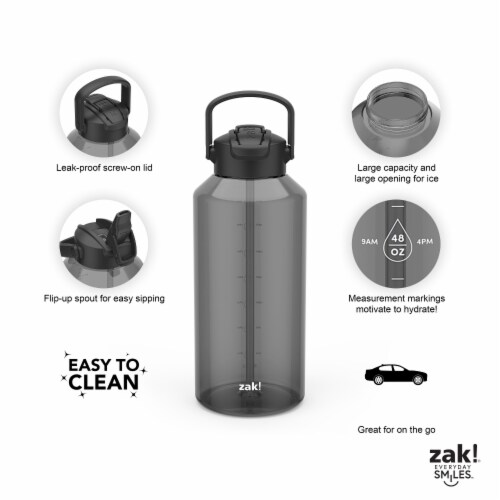 Zak! Designs Ebony PET Liberty Manual Straw Bottle Perspective: bottom