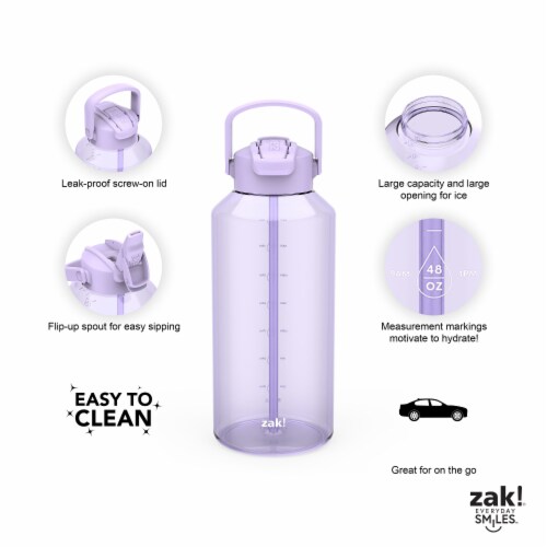 Zak!® Lavender Liberty Manual Straw Bottle Perspective: bottom
