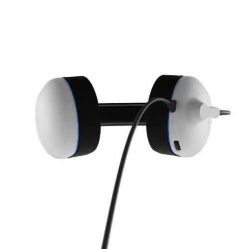 PDP PS4 & PS5 Aitlite Pro Wired Headset- Frost White Perspective: bottom