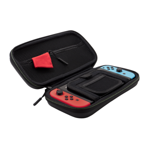 PDP Travel Case Plus GLOW: 1-Up Mushroom For Nintendo Switch & Switch Lite - OLED Model Perspective: bottom
