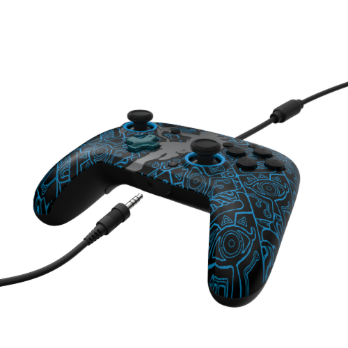 PDP Sheikah Shoot Rematch Glow Wired Controller for Nintendo Switch Perspective: bottom