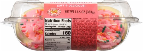 Lofthouse® Pink Frosted Sugar Cookies Perspective: bottom