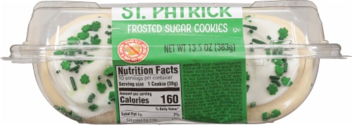 Lofthouse® St. Patrick's Day White Frosted Sugar Cookies Perspective: bottom