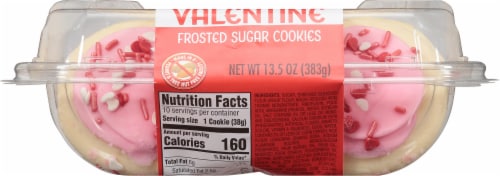 Lofthouse Valentine Frosted Sugar Cookies Perspective: bottom