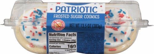 Lofthouse® Patriotic White Frosted Sugar Cookies Perspective: bottom